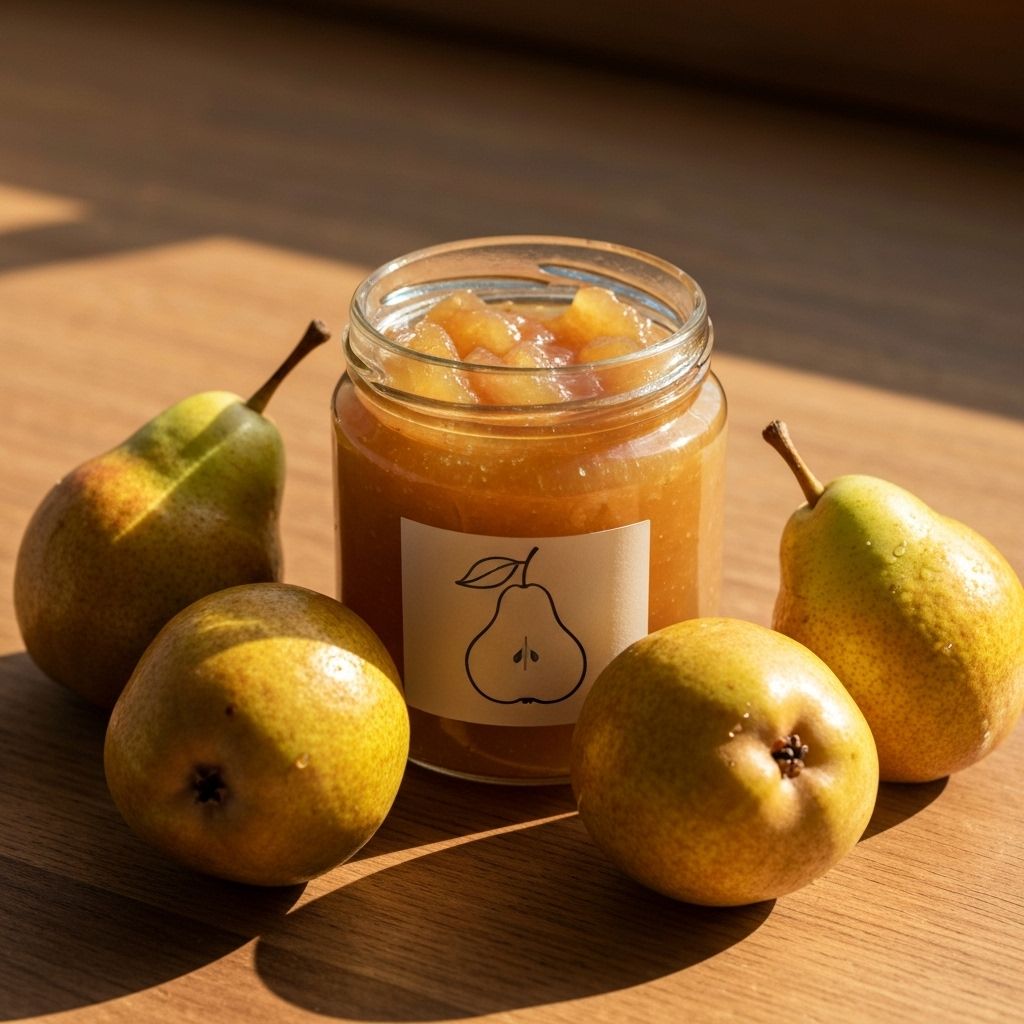 Him Kesari Pear Jam with Honey and fresh pears